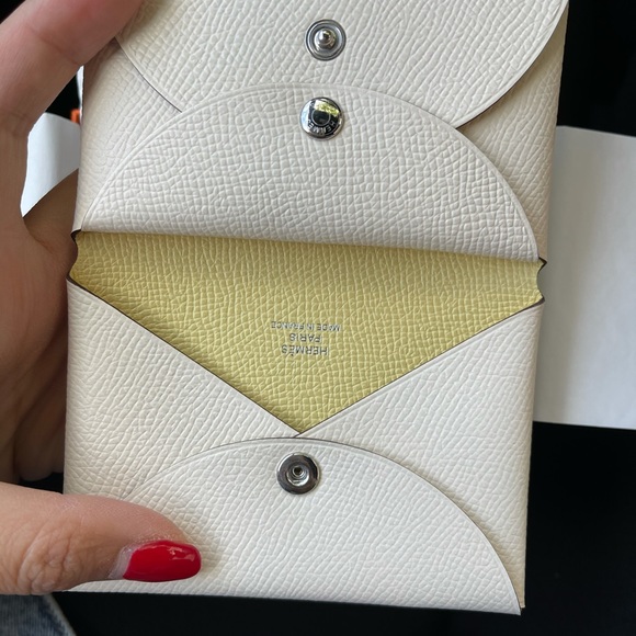 Hermes | Accessories | Hermes Duo Verso Card Holder Nata | Poshmark